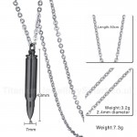 Men's Titanium Pendant Bullet Openable PN-899