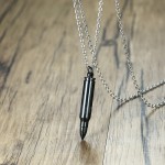 Men's Titanium Pendant Bullet Openable PN-899