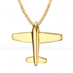 Men's Titanium Pendant 40 mm Airplane PN-678