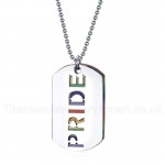 Unisex Titanium Pendant Rainbow PN-023