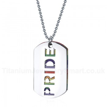 Unisex Titanium Pendant Rainbow PN-023