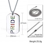 Unisex Titanium Pendant Rainbow PN-023