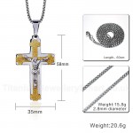 Men's Titanium Pendant Jesus Cross PN-115