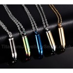 Men's Titanium Pendant 34 mm Multi Colours Bullet PN-451