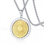 Men's Titanium Pendant 360 Degree Rotation Bagua PN-1103