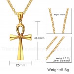 Unisex Titanium Pendant 43.6 mm The Ankh Cross PN-645