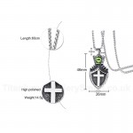 Men's Titanium Pendant Eye Cross Shield PN-1042
