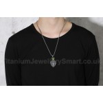 Men's Titanium Pendant Eye Cross Shield PN-1042