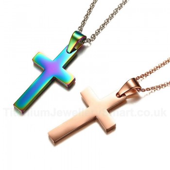 Unisex Titanium Pendant 35 mm Cross PN-570