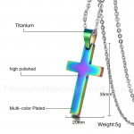 Unisex Titanium Pendant 35 mm Cross PN-570