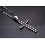 Men's Titanium Pendant Cross Black PN-236