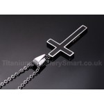 Men's Titanium Pendant Cross Black PN-236