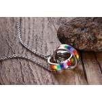 Unisex Titanium Pendant rainbow necklace Rainbow P PN-006