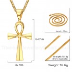 Unisex Titanium Pendant 64 mm The Ankh Cross PN-646