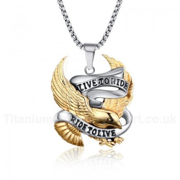 Men's Titanium Pendant Punk Rock Eagles PN-158