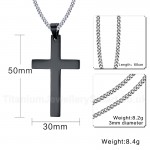 Men's Titanium Pendant 50 mm Cross PN-572