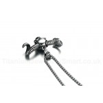 Men's Titanium Pendant Punk Skull Horn PN-853S