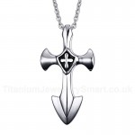 Men's Titanium Pendant Cross Anchor Cross PN-310