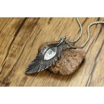 Men's Titanium Pendant Eye Feather PN-991