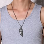 Men's Titanium Pendant Eye Feather PN-991