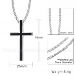 Men's Titanium Pendant 45 mm Cross PN-620