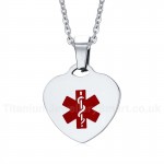 Unisex Titanium Pendant Medical ID PN-589