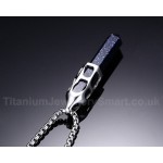 Unisex Titanium Pendant Black Agate Hollow PN-252