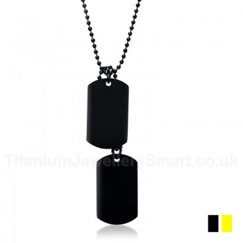 Men's Titanium Pendant Two Tag PN-385