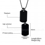 Men's Titanium Pendant Two Tag PN-385