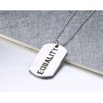 Unisex Titanium Pendant Rainbow EQUALITY Tag Multicolor P PN-022