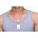 Men's Titanium Pendant Dog Paw Dog Tag PN-915S