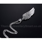 Unisex Titanium Pendant Feather Angel Wings PN-505
