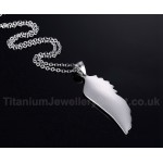 Unisex Titanium Pendant Feather Angel Wings PN-505