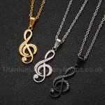 Unisex Titanium Pendant 34 mm Music Symbol PN-560