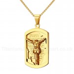 Unisex Titanium Pendant 41.5 mm Jesus Tag PN-655