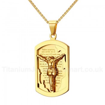 Unisex Titanium Pendant 41.5 mm Jesus Tag PN-655