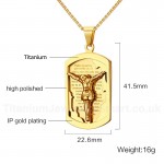 Unisex Titanium Pendant 41.5 mm Jesus Tag PN-655