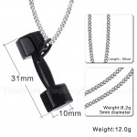 Men's Titanium Pendant Dumbbell Sport PN-558