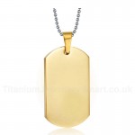 Men's Titanium Pendant Dog Tag PN-004G