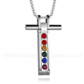 Unisex Titanium Pendant Cross P PN-009