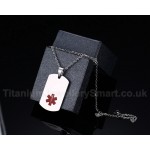 Unisex Titanium Pendant Medical ID Tag PN-274