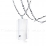 Men's Titanium Pendant Zircon PN-1134