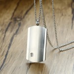 Men's Titanium Pendant Zircon PN-1134