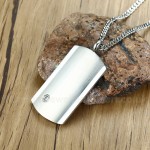 Men's Titanium Pendant Zircon PN-1134