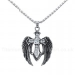 Men's Titanium Pendant 50.7 mm Crystal Cross Wing PN-830S