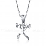 Men's Titanium Pendant 47 mm Weightlifting PN-783