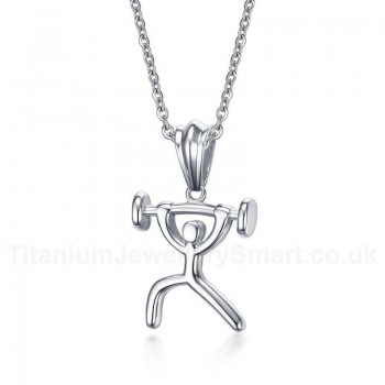 Men's Titanium Pendant 47 mm Weightlifting PN-783