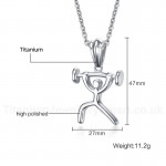 Men's Titanium Pendant 47 mm Weightlifting PN-783