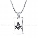 Men's Titanium Pendant 44 mm Masonic Tag PN-714