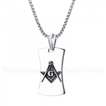 Men's Titanium Pendant 44 mm Masonic Tag PN-714